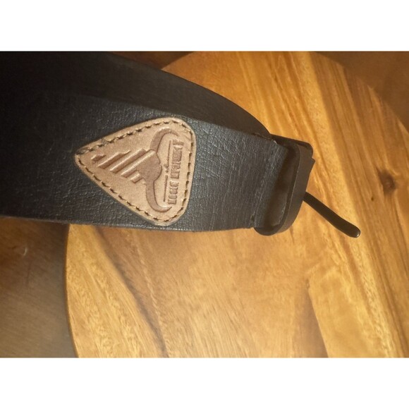 Genuine American Bison Black 100% Leather Belt Size 34- MADE IN India Unisex - Picture 7 of 7